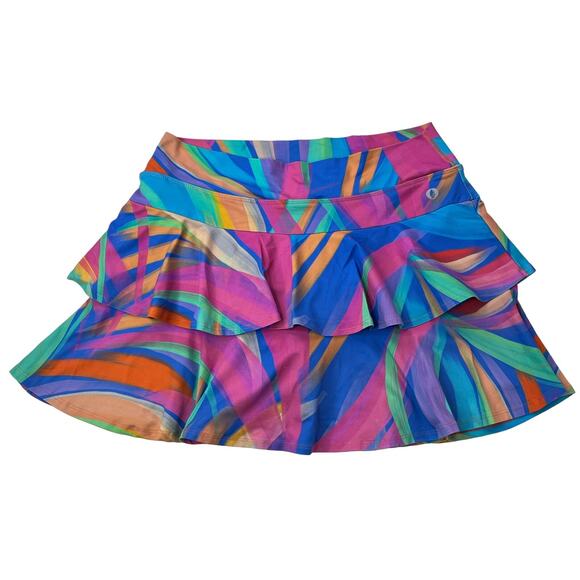DonaJo Womens XL XLARGE Pleated Ruffled Elastic Waist Tennis Skirt Skort AS IS - Picture 1 of 16